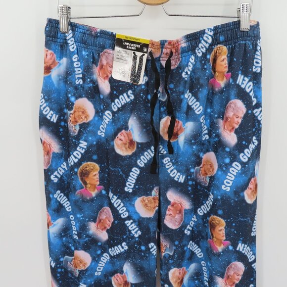 Stay Golden Girls Mens Large 36-38 Outer Space Galaxy Pajama Pants PJs NEW - Picture 2 of 12